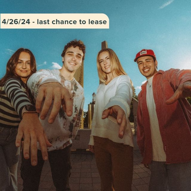 we’re almost at FULL occupancy for Fall 2024, and your chance to live brand 🆕 is slipping away 😳⬇️

“last chance to lease” party on 4/26 🎊 

don’t wait any longer— seize the moment to live YOUR best damn life 🔜

see you Friday from 2-5pm! 

📸 @chrisfliks