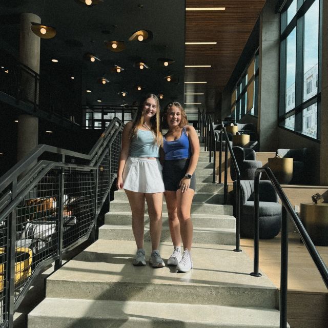 future resident Friday 🌸 Heyy, our names are Sarah and Amanda. We are so excited to be living in VERVE next year because of the hot tub and all of the other amenities! 

Sarah is a chemical engineer from Kansas City and Amanda is a mechanical engineer from New Jersey. We both love to socialize and meet new people so feel free to reach out! 

#futureresident #bestdamnlife #purdueuniversity