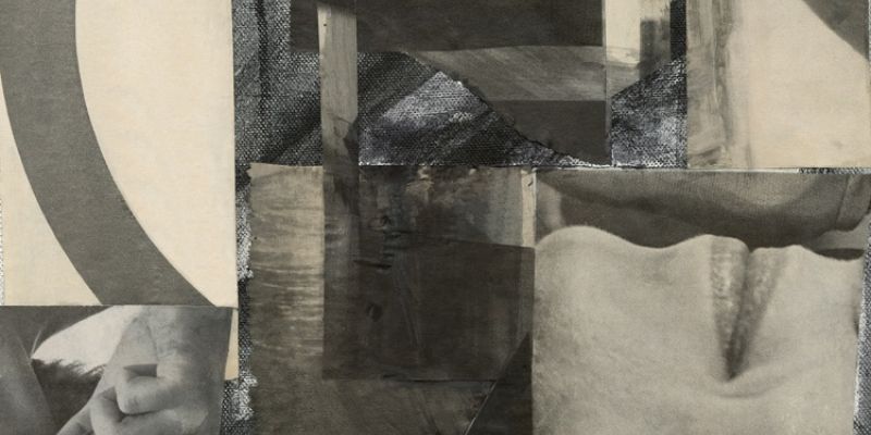 black and white collage of retro magazine clippings