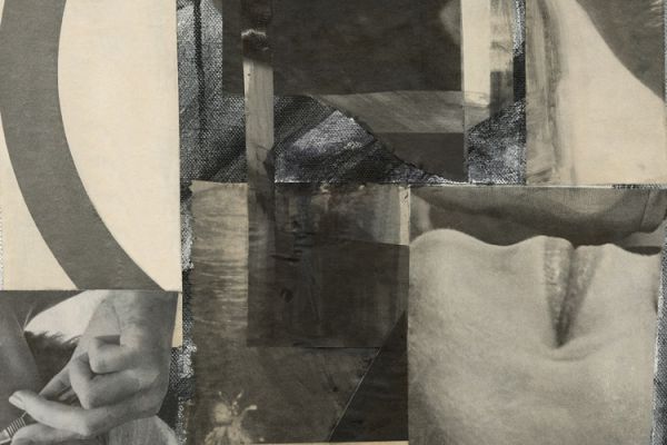 black and white collage of retro magazine clippings