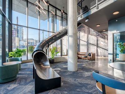 Lobby with slide